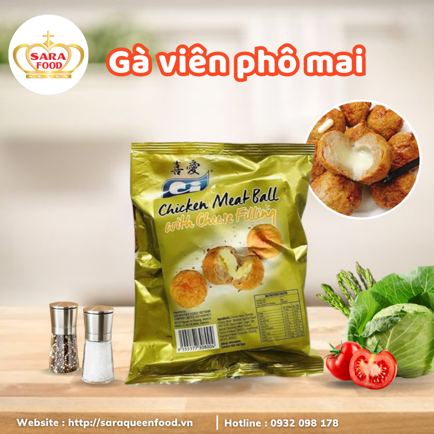 Gà viên phô mai