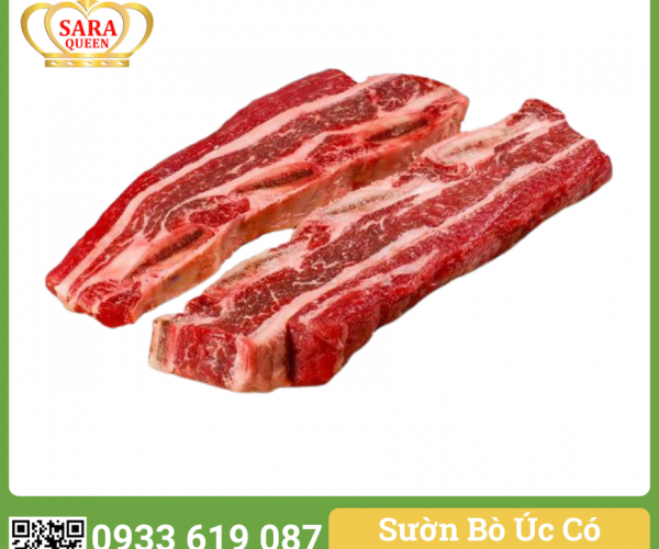 Sườn Bò Úc Có Xương – Thịt Bò Nhập Khẩu Cao Cấp, Ngọt Mềm Đậm Vị