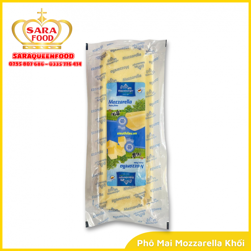 Phô Mai Mozzarella Khối Đức 2,5 kg
