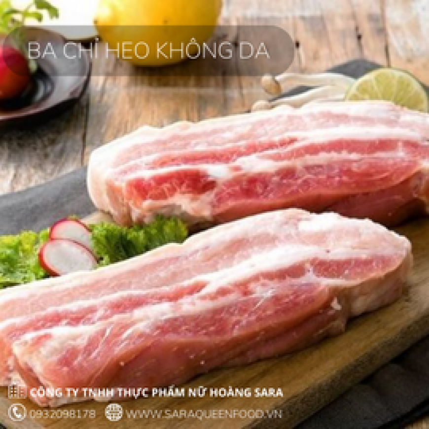 Ba Chỉ Heo Không Da 1KG