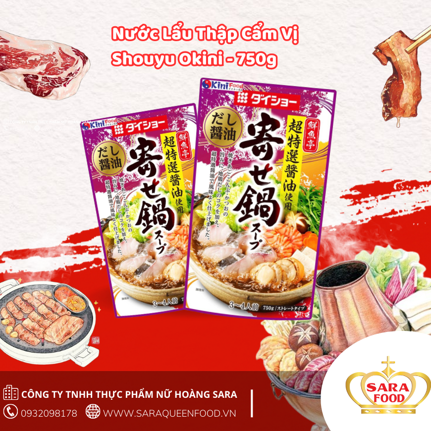 Nước Lẩu Thập Cẩm Vị Shouyu Okini - 750g  