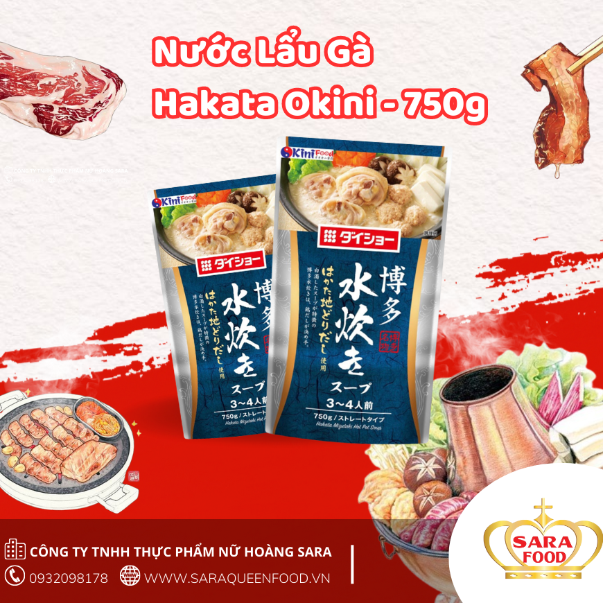 Nước Lẩu Gà Hakata Okini - 750g