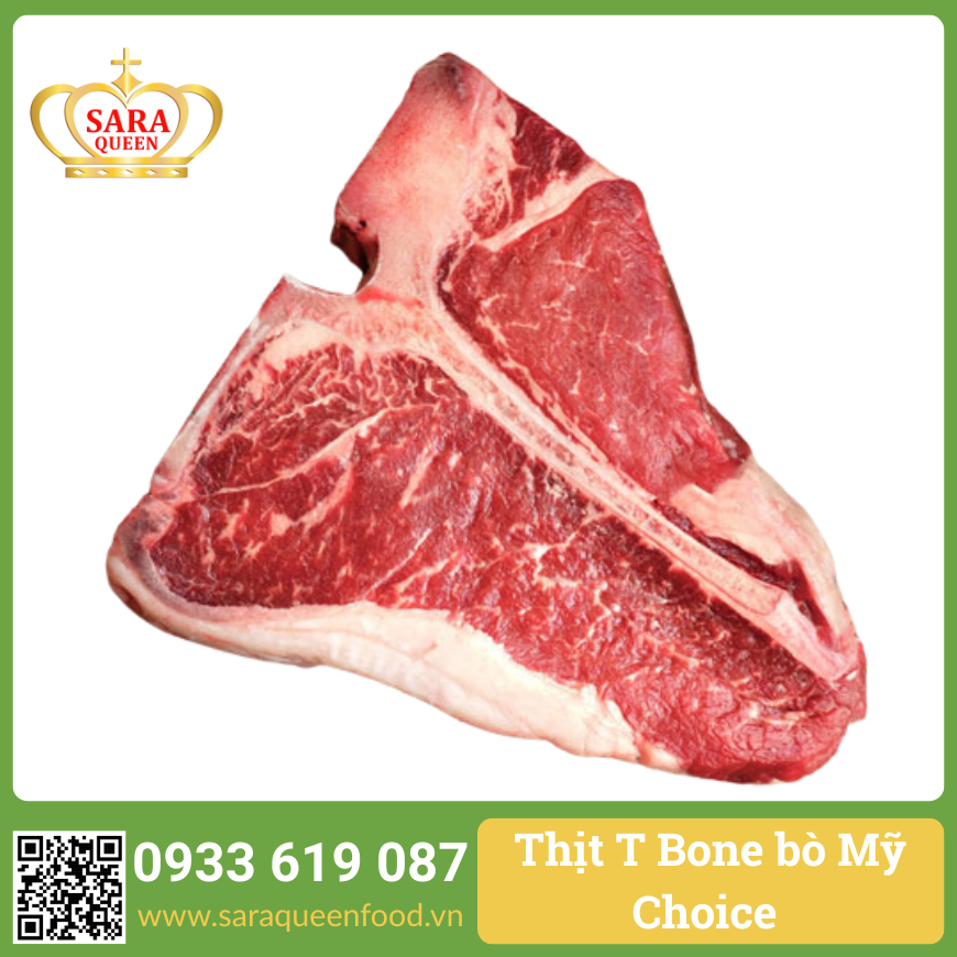 Thịt T-Bone Bò Mỹ Choice – Thịt Bò Nhập Khẩu Cao Cấp, Ngọt Thịt & Mềm Mịn