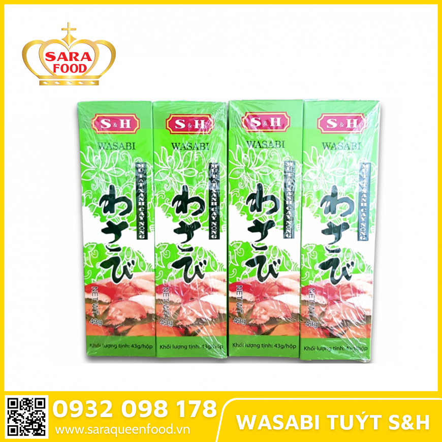 Mù Tạt Wasabi S&H 43g ( tuýp )
