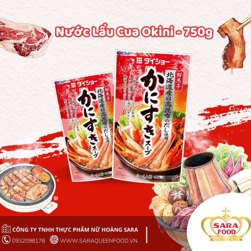 Nước Lẩu Cua Okini - 750g
